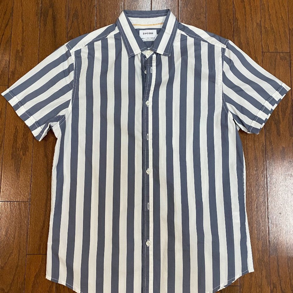 NEW Zipcode Casual Men Short Sleeve Button Down